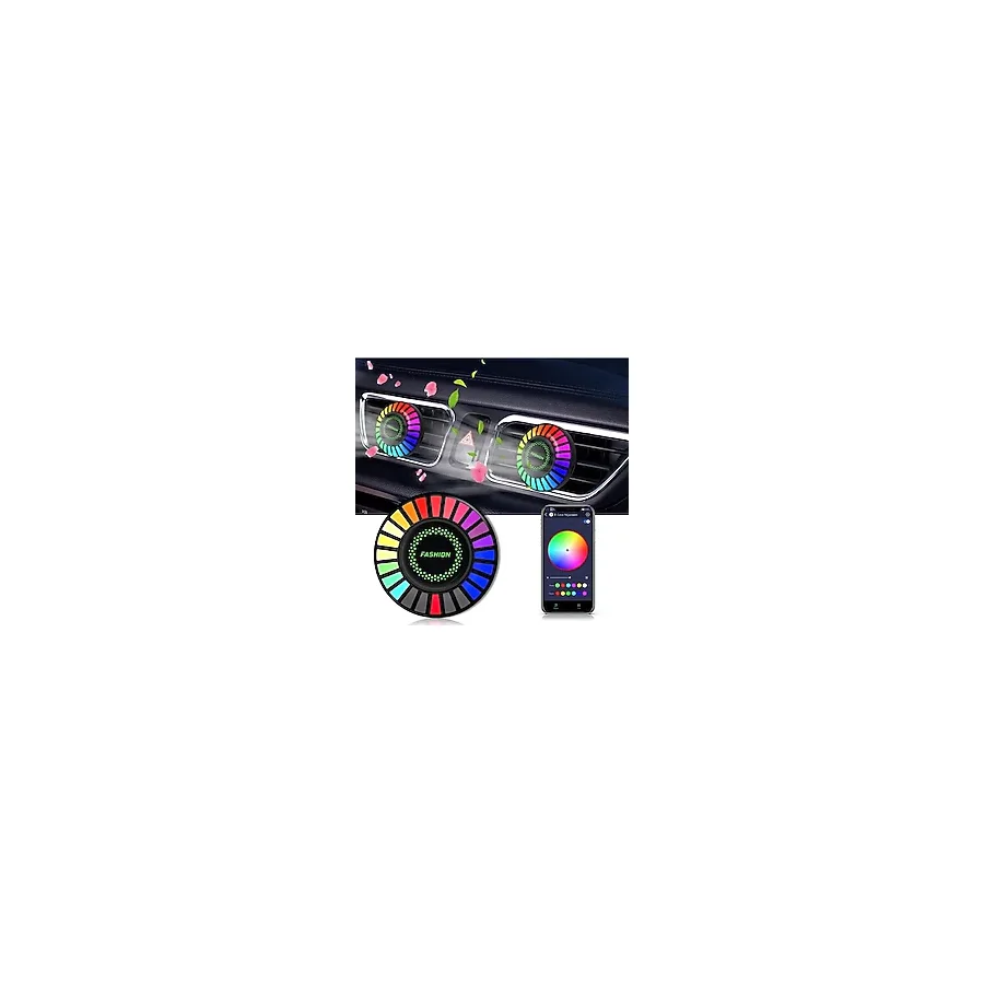 Janva 2 Adet Araç Içi Rgb Bluetoothlu Sese Duyarlı Ekolayzer Led Işık ( Havalandırmaya Takılır)