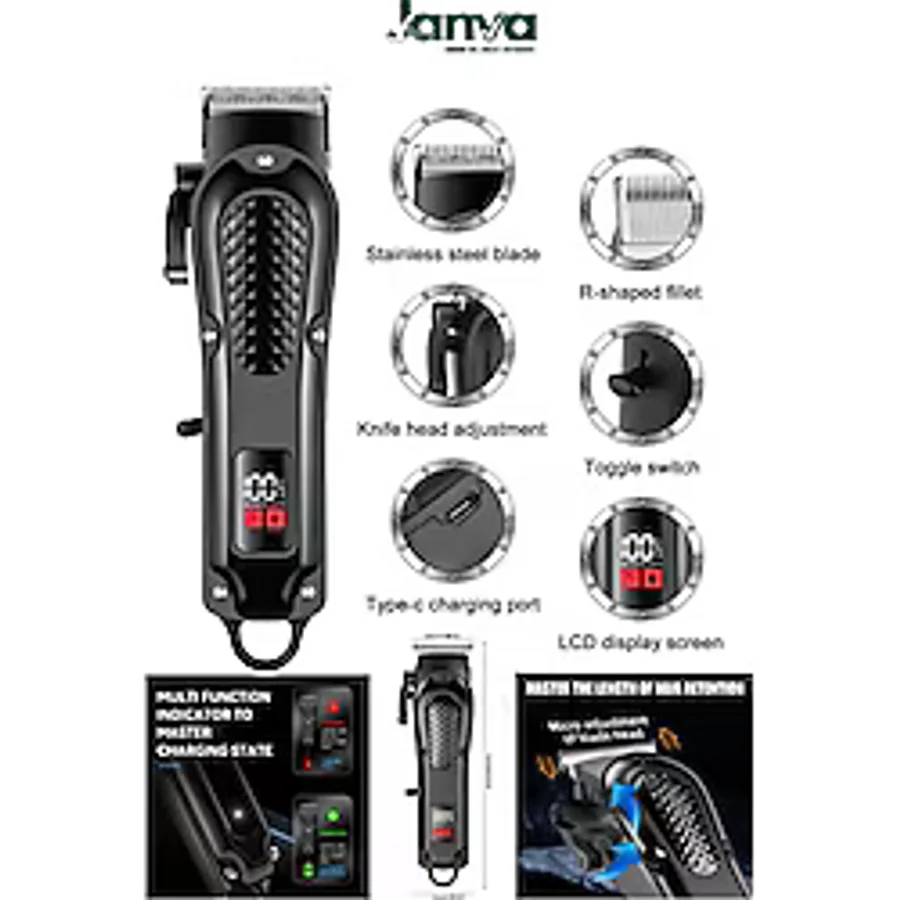 Janva Pet-750 Kedi KÖpek Traş Makinesi Usb Şarjlı 4 farklı uzunlukta tarak