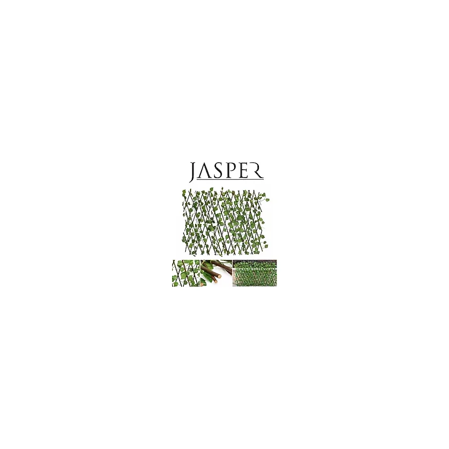 Jasper Yapay Çit Çiçek Geniş Yaprak Akordiyon Çit 120CMx3M Yapay Sarmaşık Duvar Balkon Bahçe Dekoru