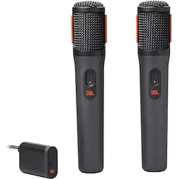 JBL PARTYBOX KABLOSUZ MIC Dijital kablosuz mikrofonlar İki dijital kablosuz mikrofon ve entegre pop filtresi, JBL parti kutusu aksesuarı, ev için karaoke