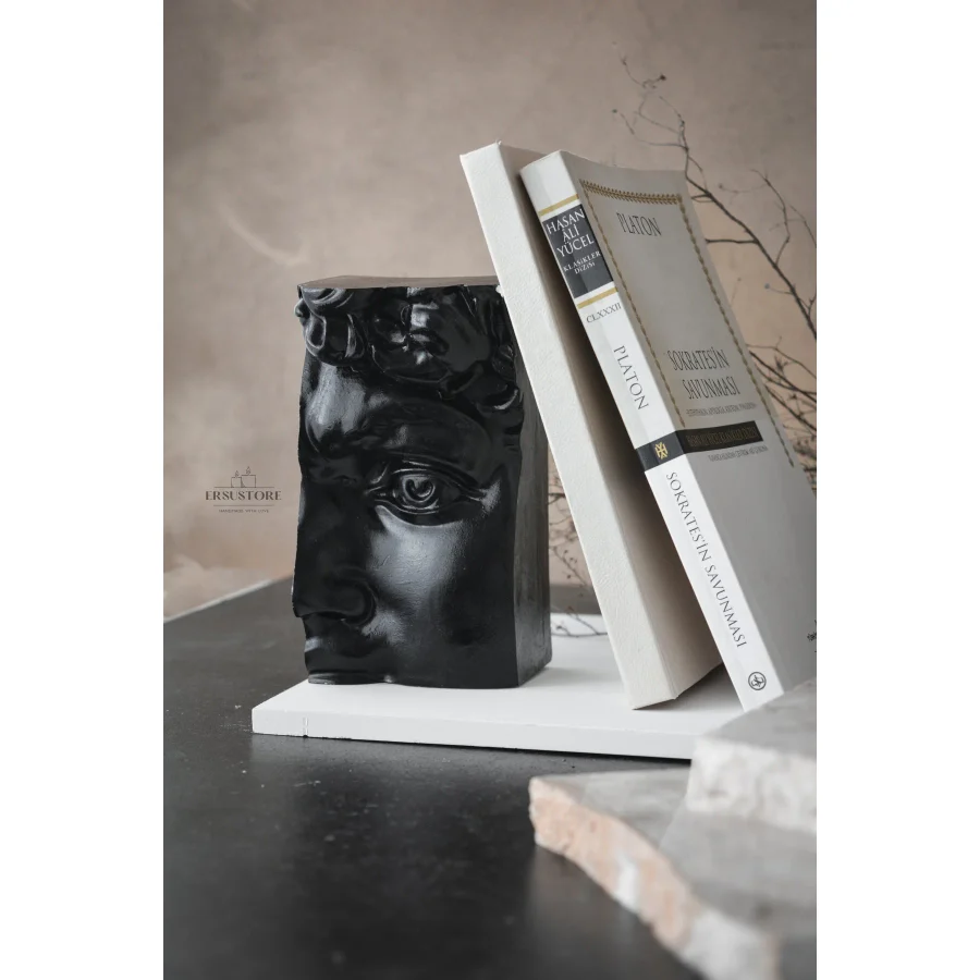 jeane home decor Büyük Boy Beton David Kitap Tutucu Kitap Desteği Hediyelik Dekoratif