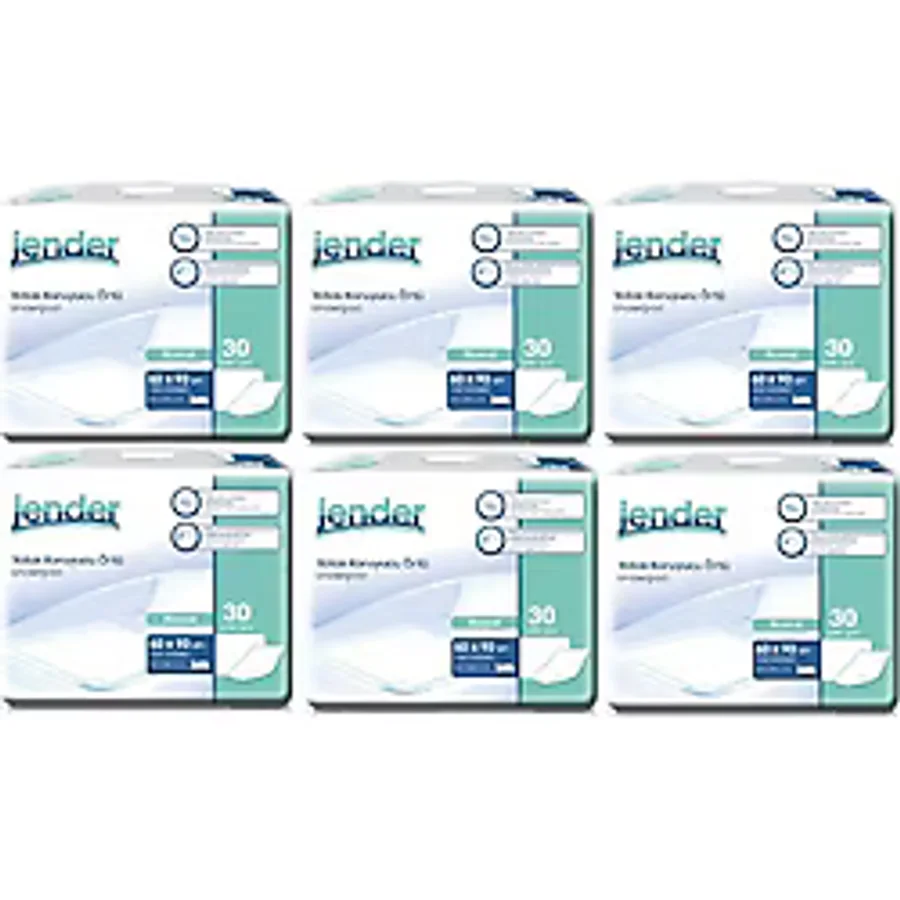 Jender 60cm x 90cm 30'lu 6 Paket Yatak Koruyucu Örtü