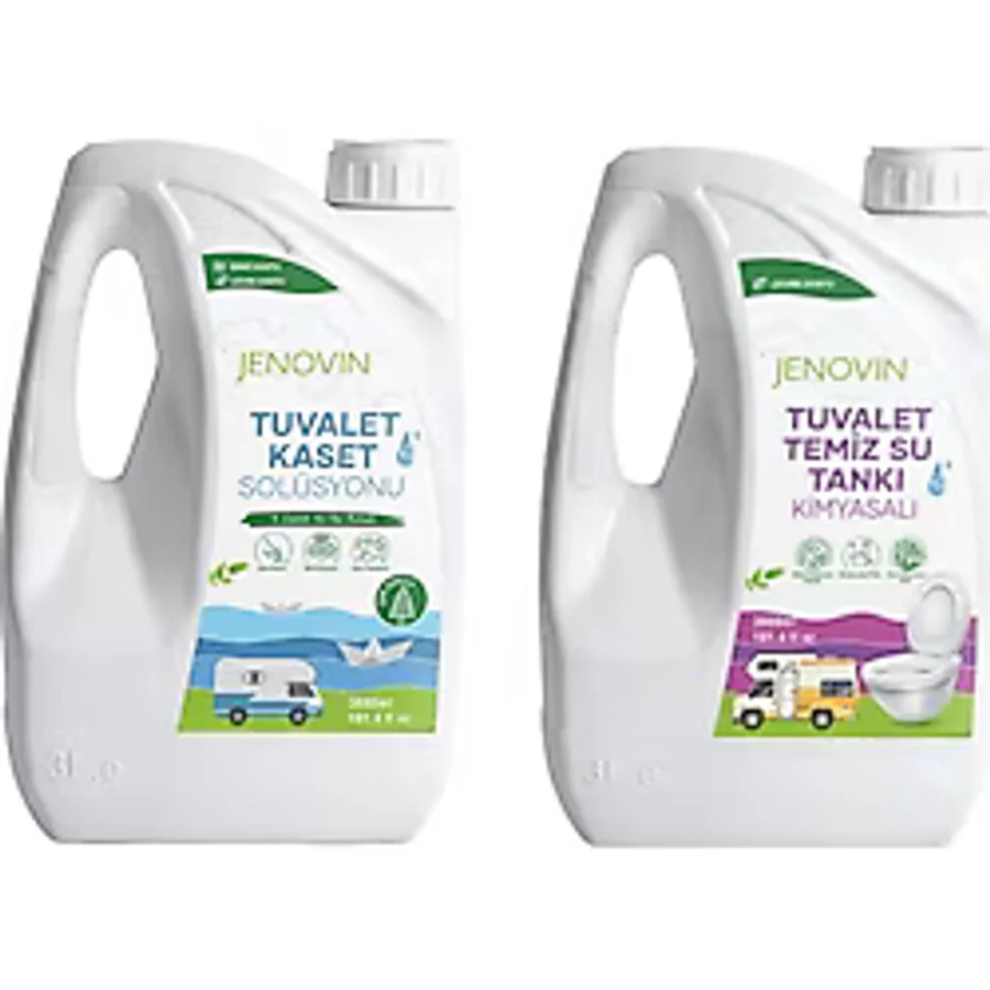 Jenovin Sifon Temizliği Karavan & Tekne Tuvalet Kimyasalı 3L Katı Atık Parçalama Çam Kokusu