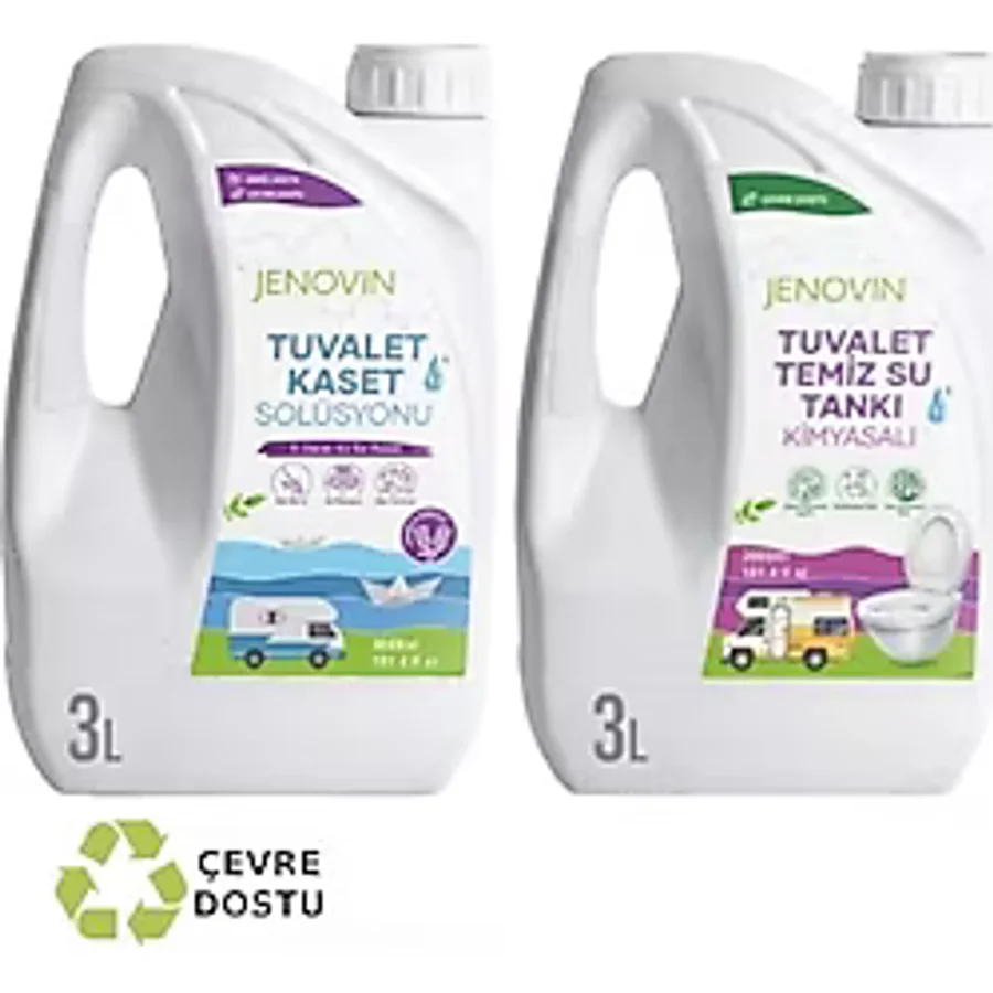 Jenovin Sifon Temizliği Karavan & Tekne Tuvalet Kimyasalı 3L Katı Atık Parçalama Lavanta Kokusu