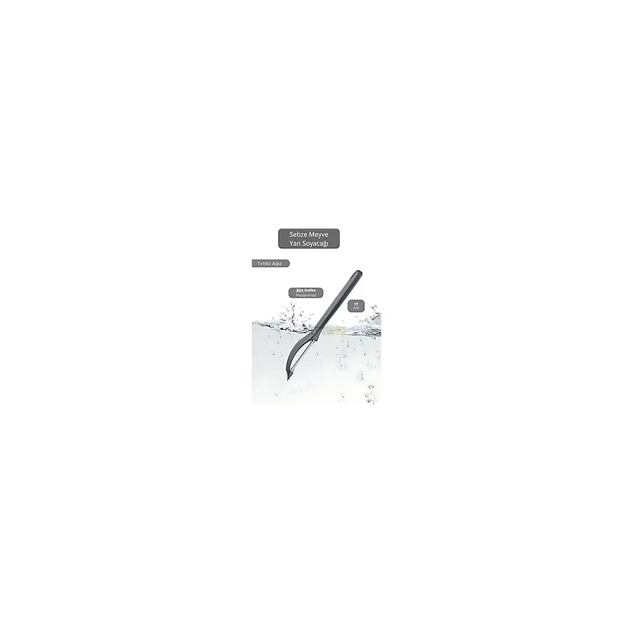 Jet's Home Meyve Soyacağı Paslanmaz Sebze Soyacağı Yan Soyacak Çelik Siyah 17 cm