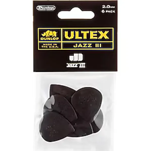 Jim Dunlop 427P2.0 Ultex Jazz III 6'lı Paket Pena (2.00 mm)