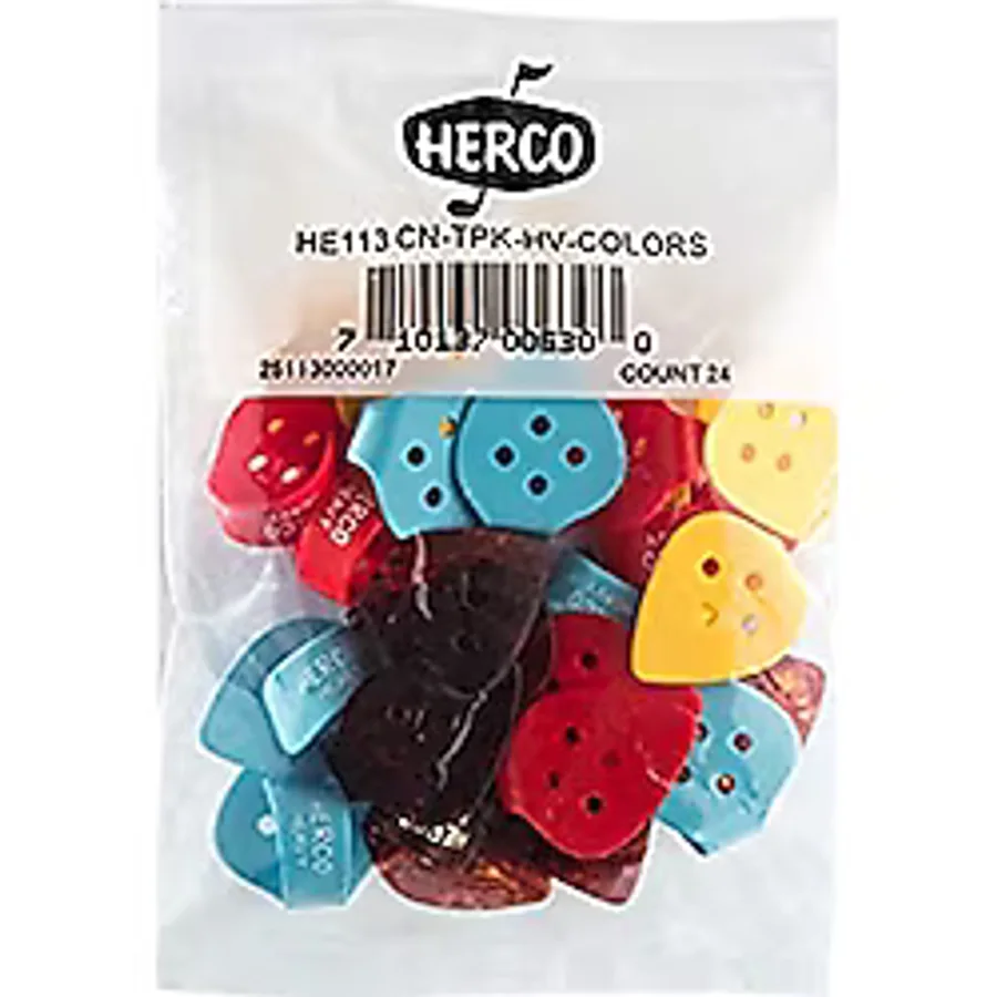 JIM DUNLOP HE113 Düz Thumbpicks, Ağır, 24/Çanta