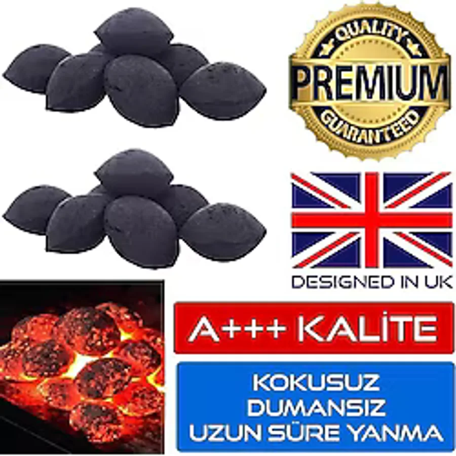 Jo Moyner Briket Mangal Kömürü Doğal Kimyasalsız Dumansız Kokusuz Yüksek Kalorili Kömür 3kg Premium