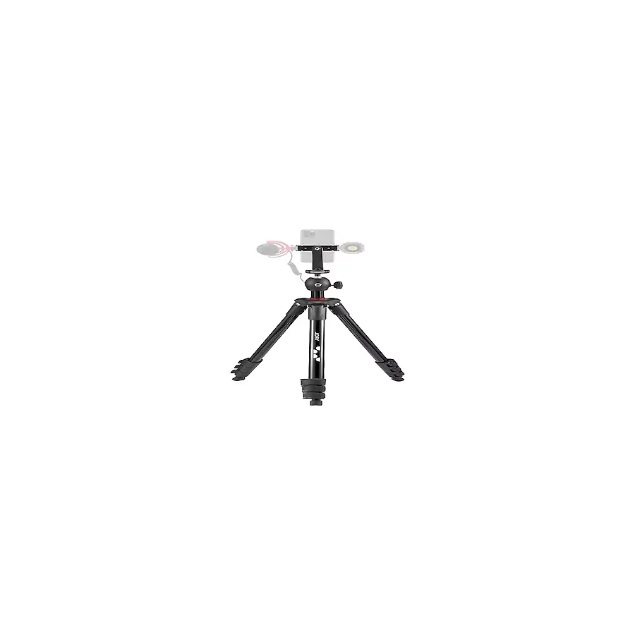 JOBY Kompakt ışık kiti, kamera/akıllı telefon tripodu, küre başlıklı, evrensel akıllı telefon kelepçesi ve taşıma çantası, CSC, DSLR, aynasız, cep telefonu, siyah, Fotoğraf, video, Vlogging için