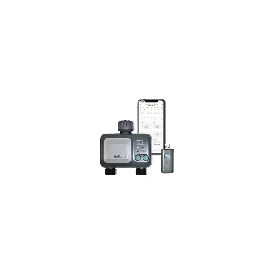 johgee bahçe sulama kontrol cihazı, WiFi hub, 2 çıkışlı, IPX5 su geçirmez, otomatik sulama, su kontrollü zamanlayıcı, bahçe, çim için