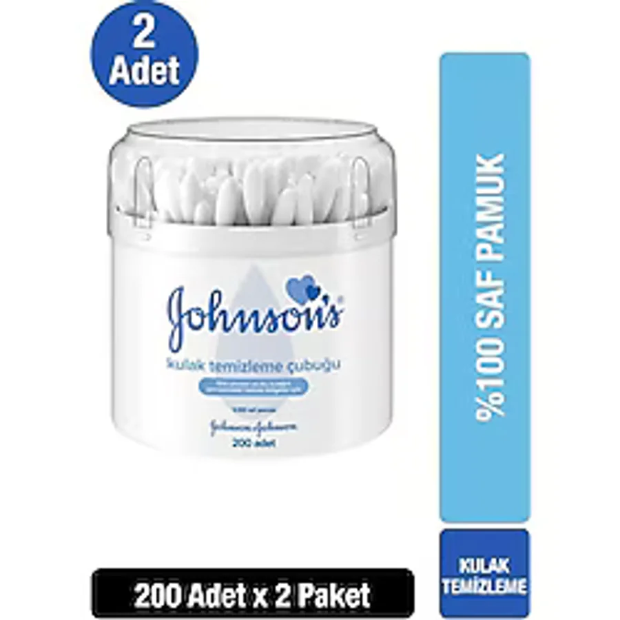 Johnson'S Baby Kulak Temizleme Çubuğu 2 X 200 Adet