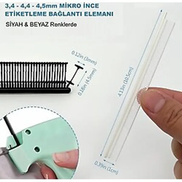 Jokey Ambalaj Beyaz Kılçık Seti 500 Adet 4.4mm Etiketleme Sarf Malzemeleri Geri Dönüştürülebilir (%100 Made In Ithal)