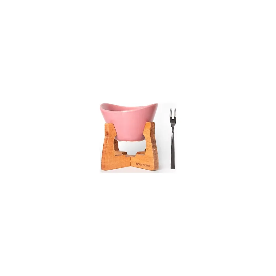 JOY KİTCHEN Ahşap Standlı Fondü Seti - Pembe