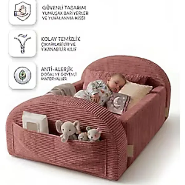 joyfoam modular foam sofas Koruyucu Anne Yanı Beşik - Yumuşacık Bariyerli İlk Yuva Yıkanabilr SÜNGER YATAK DAHİL