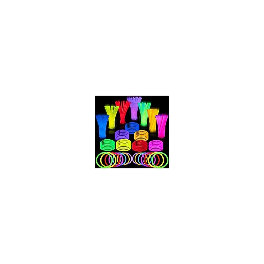 JOYIN Glow Sticks Bulk 1000 8 inç Glowsticks; Glow Stick Bilezikler; Glow Kolyeler; Karanlıkta Parlayan, 4 Temmuz, Noel, Cadılar Bayramı Partisi Malzemeleri Paketi, Futbol Partisi Malzemeleri