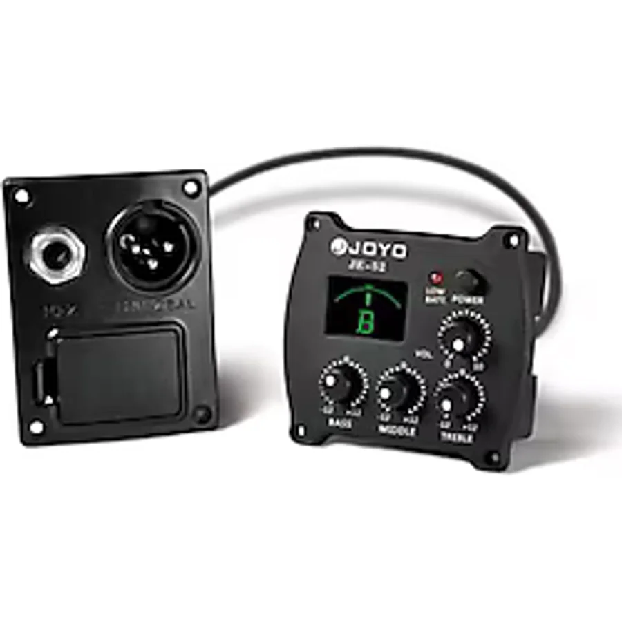 Joyo JE-52 Fishman Bağlama 3 Band Ekolayzer + Tuner Kompakt Tasarım ve Düşük Pil Tüketimi Sahne Performansı İçin İdeal Ton Kontrolü