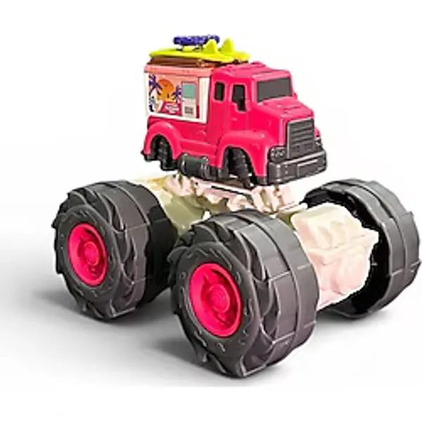 JRK Dev Tekerlekli Monster Truck Oyuncak Kamyon - Dev Tekerlekli Mini Kamyon - Kırmızı