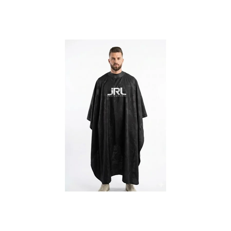 JRL Tam Saten Örtü 115x140 cm Kabartmalı Çıtçıtlı Kesim Penuarı Siyah