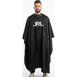 JRL Tam Saten Örtü 115x140 cm Kabartmalı Çıtçıtlı Kesim Penuarı Siyah