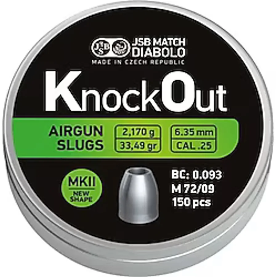 JSB DIABOLO KNOCKOUT MKII 6.35 MM SACMA (CAL25)