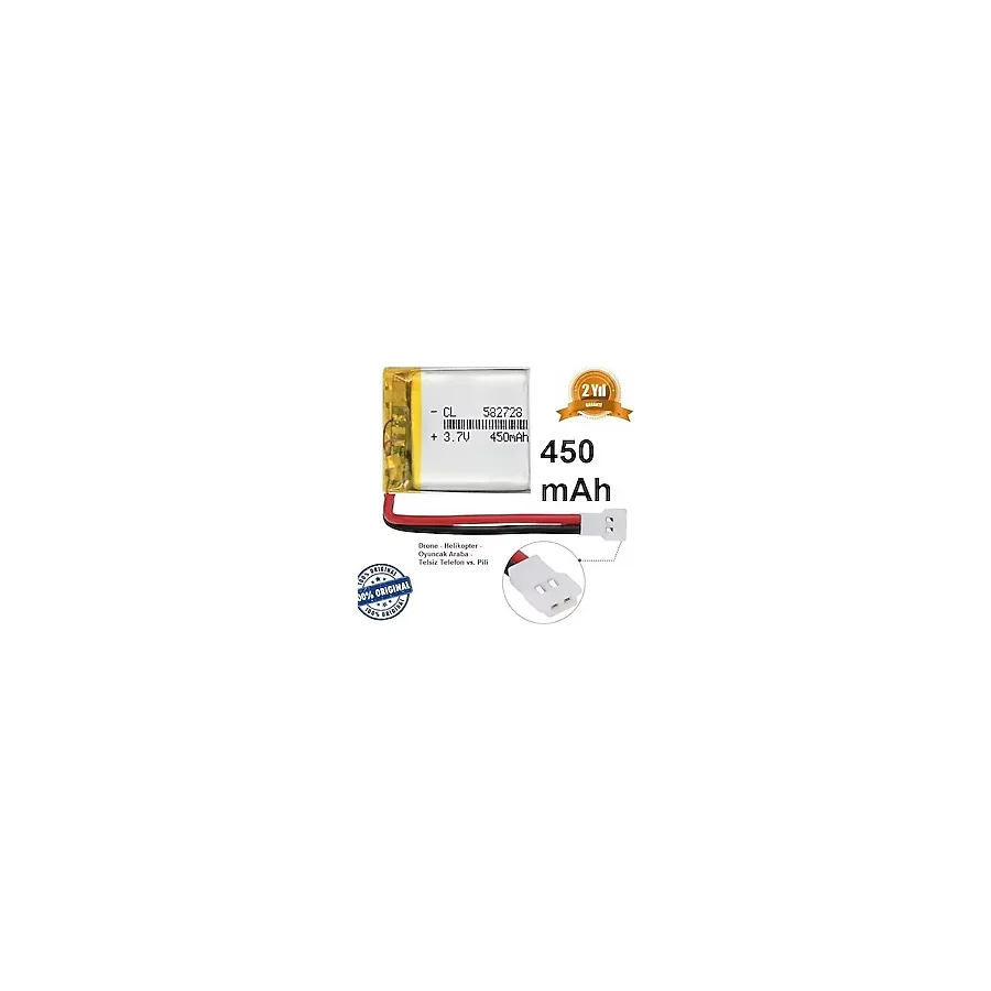 Jst Mx2.0 450 Mah 3.7V Drone Helikopter Oyuncak Araba Telsiz Telefon Pili Sınekbıt11999