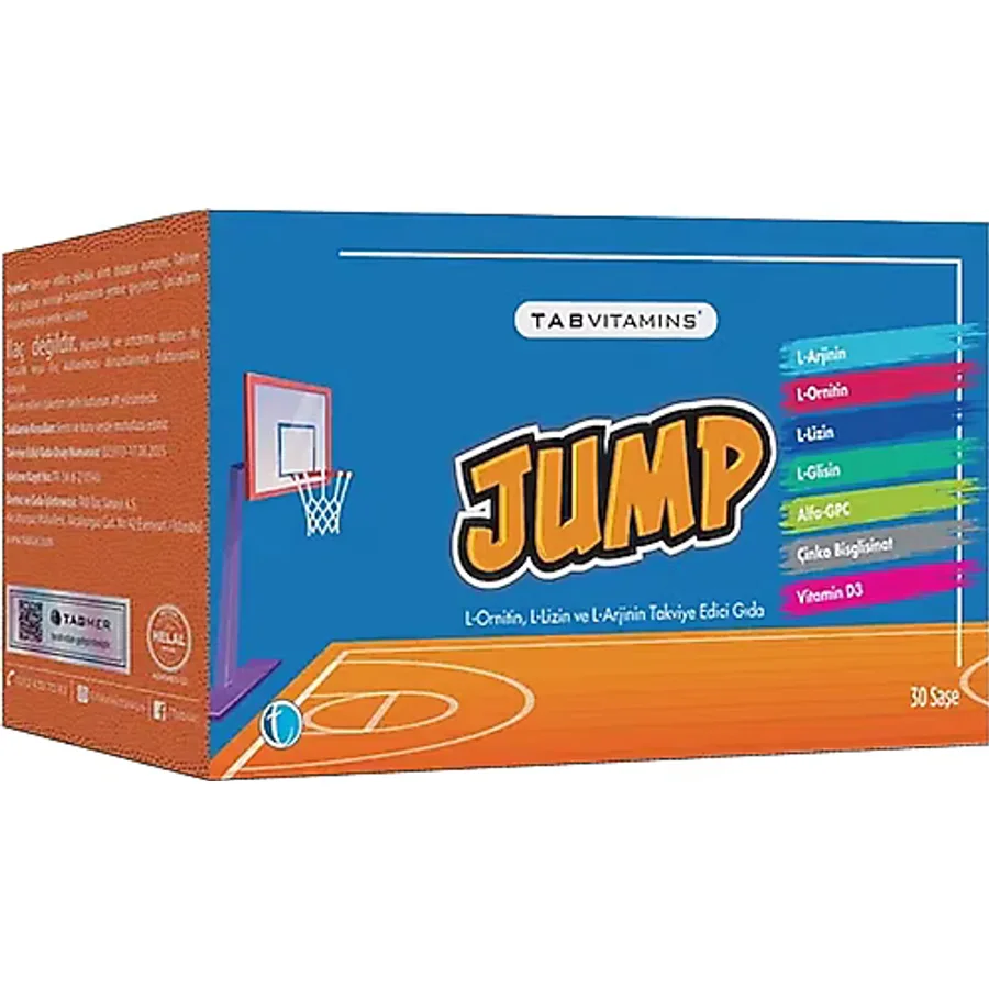 Jump 30 Saşe L-Arjinin, L-Ornitin, L-Lizin, Alfa Gpc - Aromasız