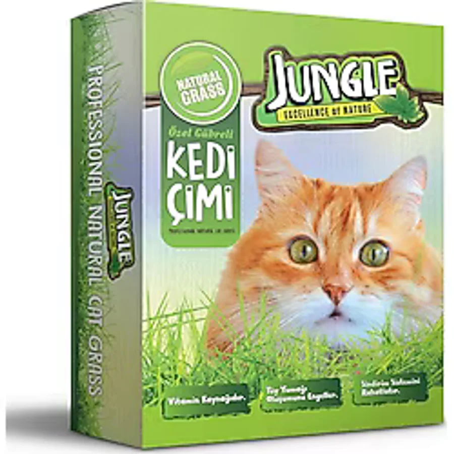Jungle Doğal 6'lı Paket Fileli Kedi Çimi