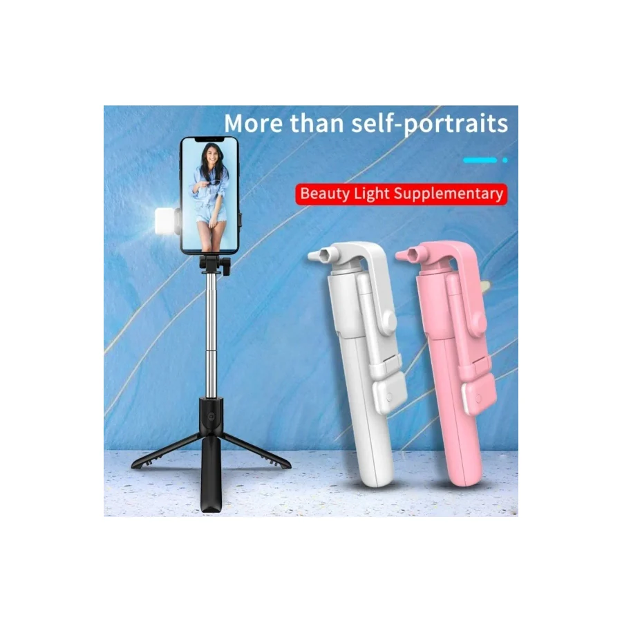 JUNGLEE Bluetooth Lu Led Işıklı Selfie Çubuğu Uzaktan Kumandalı Yatay Özçekim Tripod