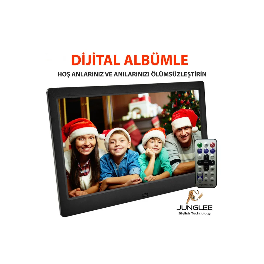 JUNGLEE Dijital Fotoğraf Çerçevesi Otomatik Slayt Gösterisine Sahip 7 Inç Lcd Usb / Sd Mp3/mp4 Çalar