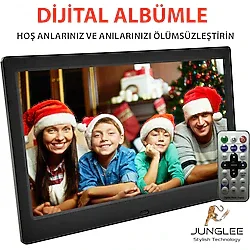 JUNGLEE Dijital Fotoğraf Çerçevesi Otomatik Slayt Gösterisine Sahip 7 Inç Lcd Usb / Sd Mp3/mp4 Çalar