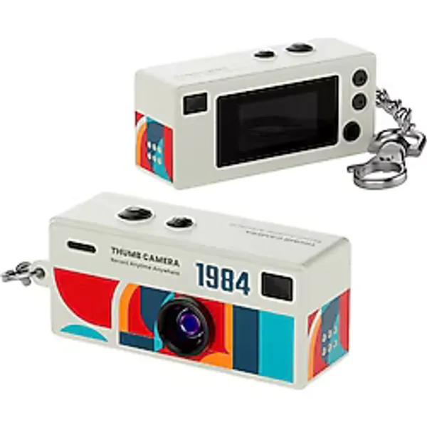 Junglee G6 Retro Mini Cep Kamera - Kamera Fonksiyonlu Sırt Çantası Askısı - Öğrenciler İçin Yüksek Çözünürlüklü Kamera Vlog Kamerası Selfie Kamera Video Kaydedici Kamera Gri