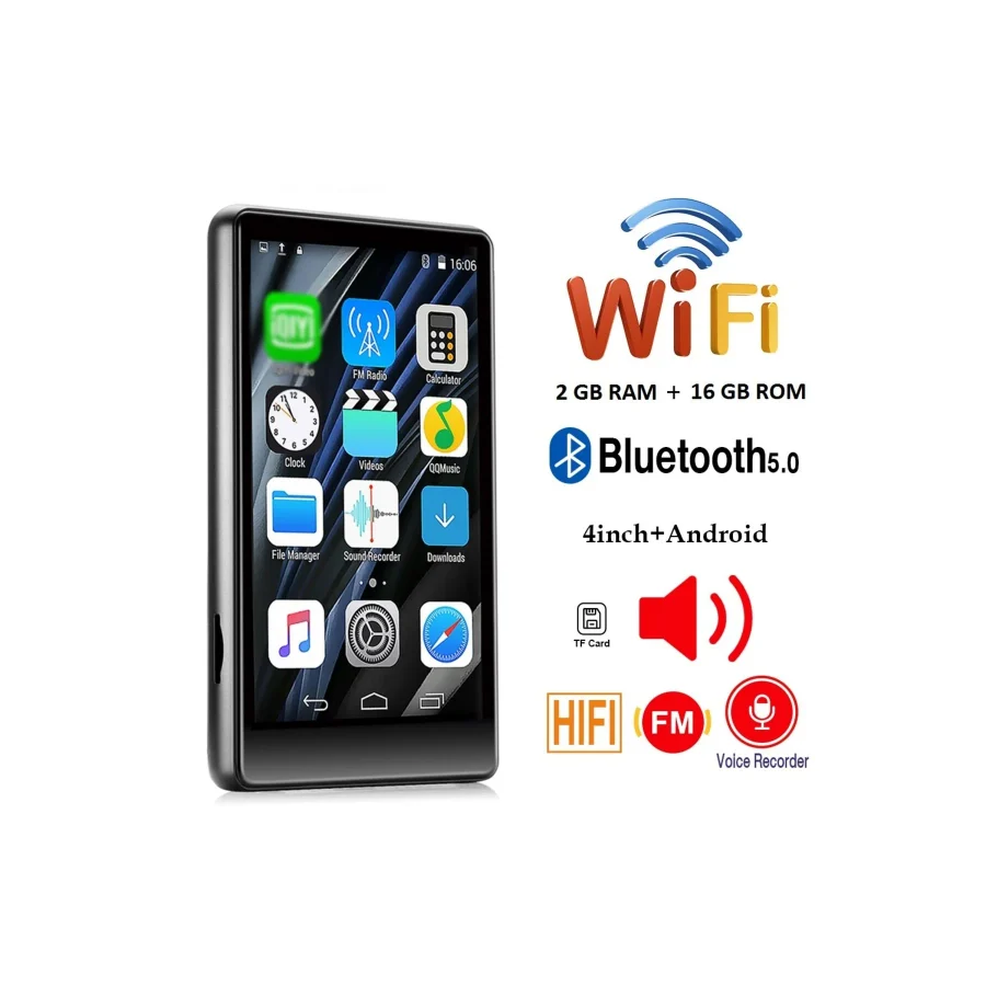 JUNGLEE WİFİ MP3-MP4 PLAYER 4 İNÇ EKRANLI 16GB ANDROİD MÜZİK ÇALAR