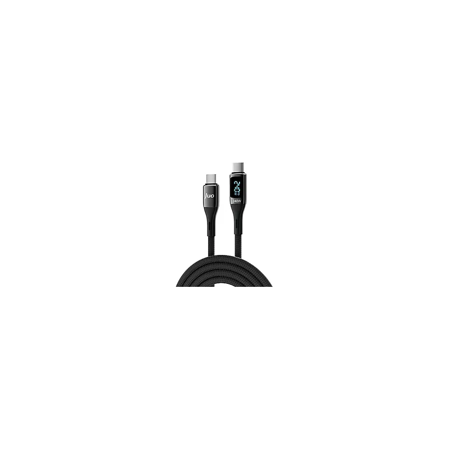 Juo JCBL242 240 W 2 m Led Ekranlı Type-C to Type-C Hızlı Şarj Kablosu