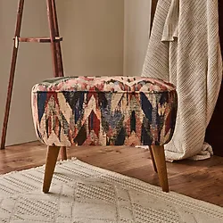 Just Home Retro Puf - Renkli - 45x41x60 cm