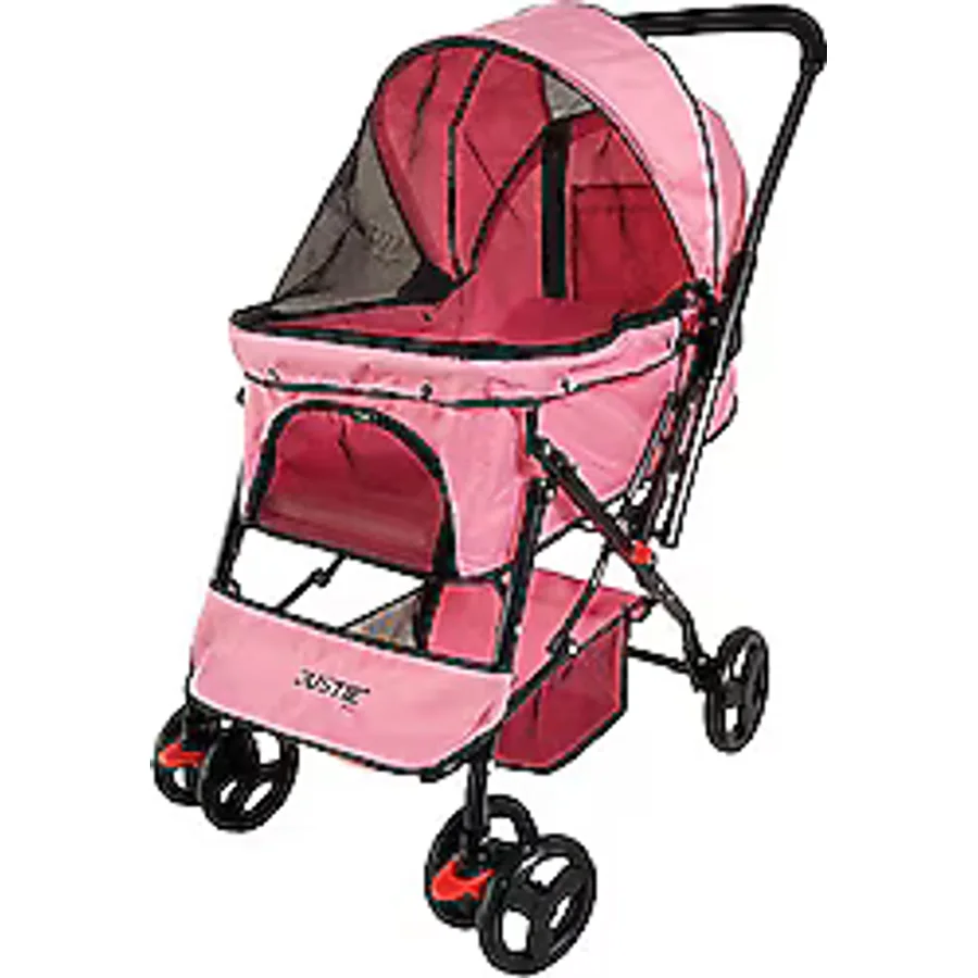Justie Pet Collesium 76x52x95 cm Pembe Kedi Köpek Arabası