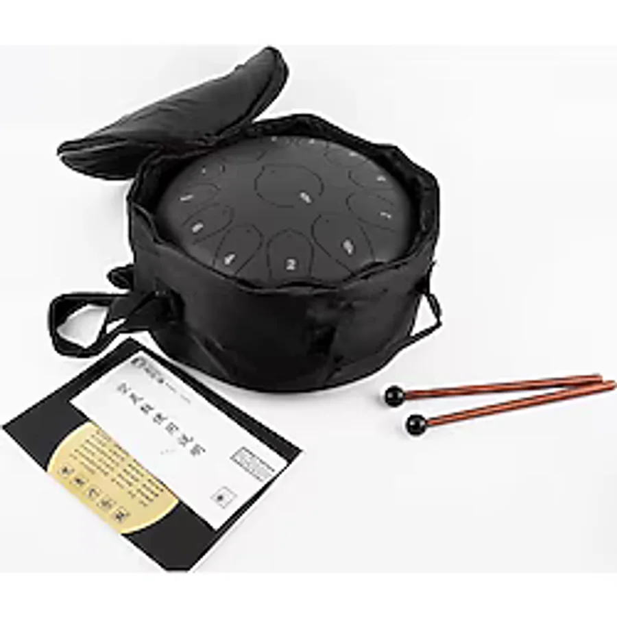 Jwin JTN-1213 12 Inç 13 Ses Ton Çelik Handpan Tongue Drum Davulu - Siyah