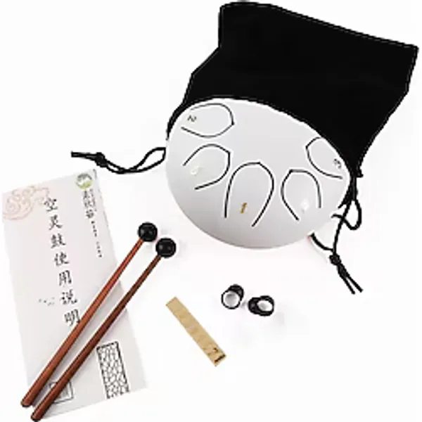 Jwin Jtn-68 6 Inç 8 Ses Ton Çelik Handpan Tongue Drum Davulu - Beyaz