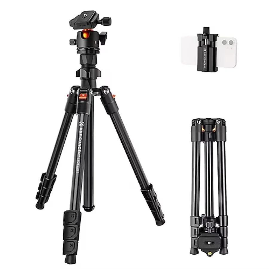 K&F Concept 163Cm Alüminyum Tripod (O234A1+BH-36)