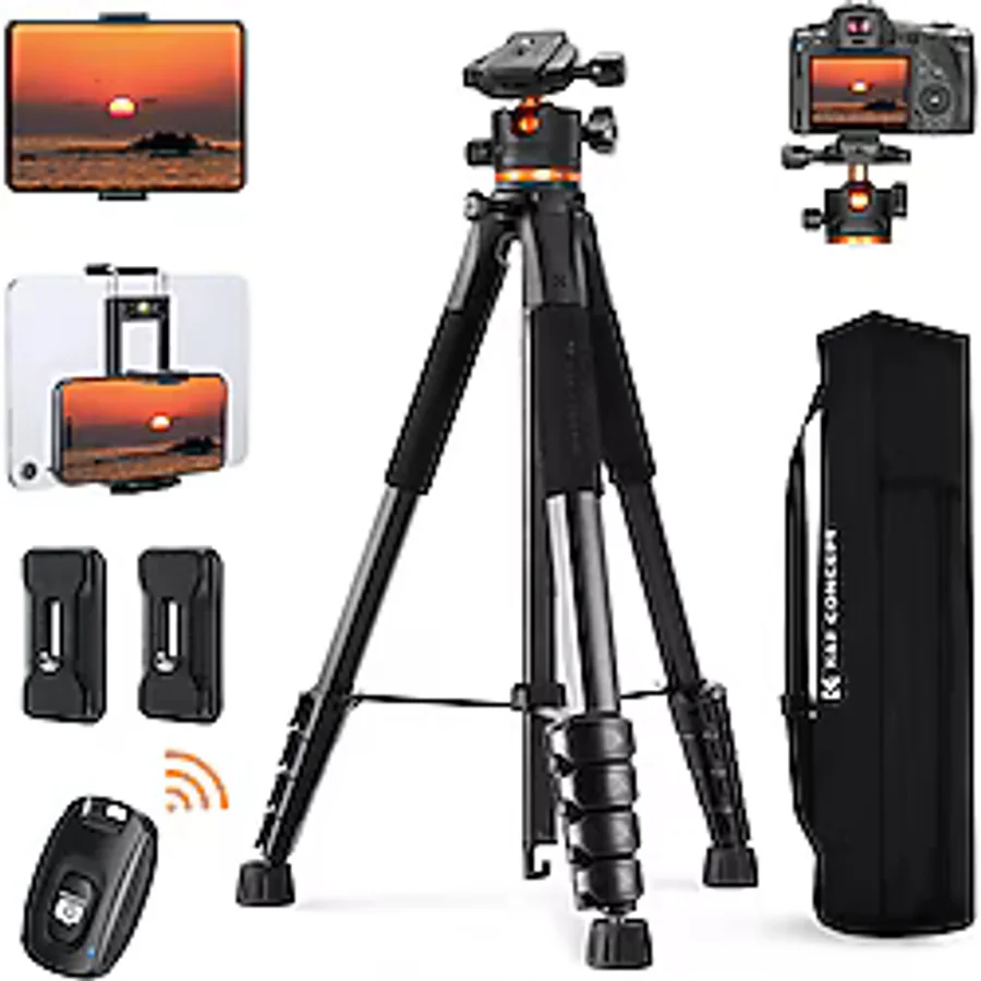 K&F Concept 190Cm Alüminyum Tripod (S255A3+BH-36)