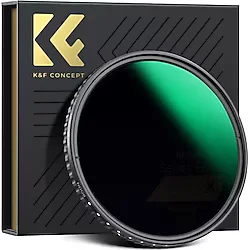 K&F Concept 82mm Değişken ND Filtre ND8-128 (3-7 Kademeli) HD Hidrofobik VND Nano-Xcel