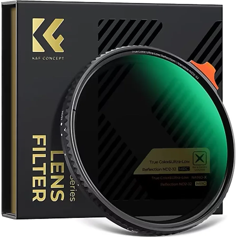 K&F Concept 82mm True Color & Ultra-Low Değişken ND Lens Filter - ND2-32 (1-5 Stops)