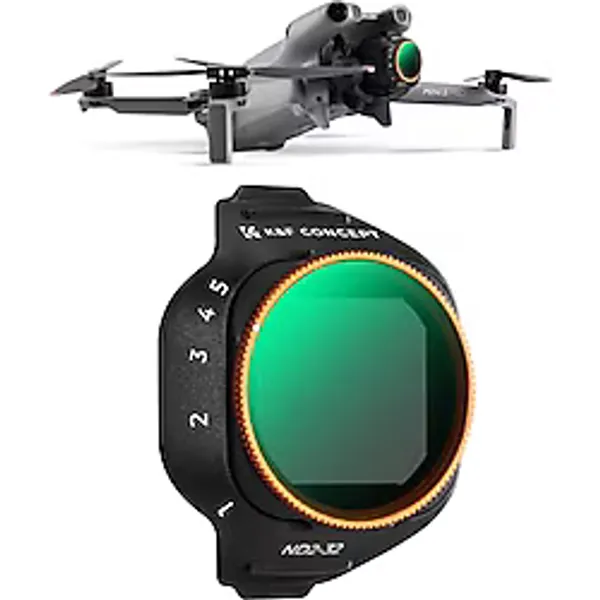 K&F CONCEPT DJI Mini 5 Pro ile Uyumlu Değişken ND Filtresi ND2-32 1-5 Durur Multicoated HD Optik Cam Hafif Drone Kamera Lens Aksesuarları Hava Fotoğrafçılığı Video - FD041