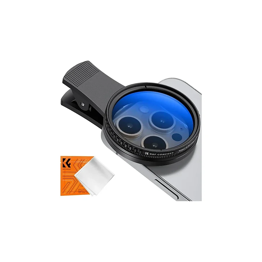 K&F CONCEPT Klipsli 52mm CPL Filtre Seti - Tüm telefonlarla uyumludur