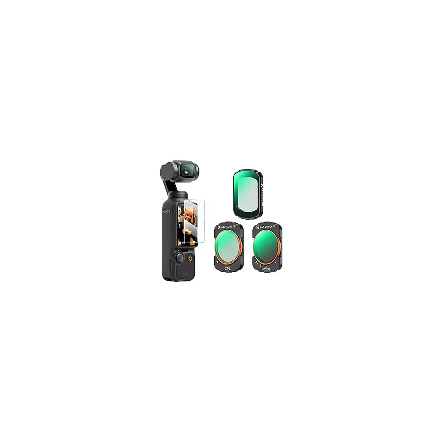 K&F CONCEPT Magnetic CPL + Black Mist 1/4 + ND2-32 Filter ( DJI Osmo Pocket 3 combo Uyumlu )