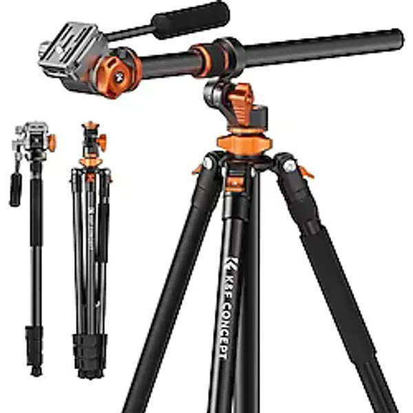 K&F Concept T254A7 + FH-03 Monopod Özellikli Foto ve Video Tripod