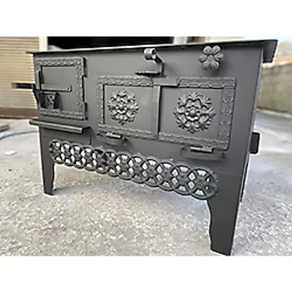 Kaan Kuzine Izgaralı Kuzine Soba Odun Kömür Sobası El Yapımı Rize Kuzinesi Kalın Fırınlı Kuzine Soba