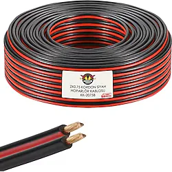 KABLOTECH YILTECH Siyah Kordon 2x0.75mm 100 Metre Garantili Yüksek Kalite Cca Kablo Hoparlör Kablo Zayıf Akım