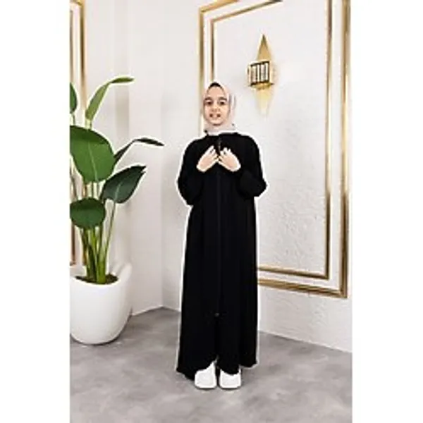 KADEEM BAĞCIKLI PİLELİ ÇOCUK FERACE & Siyah