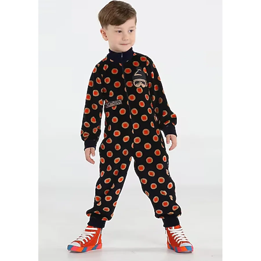 Kadife Unisex Çocuk Uzay Tulum