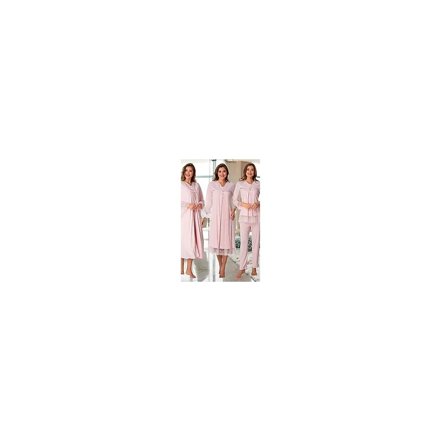 Kadın Hamile Lohusa Sabahlıklı Gecelik Pijama Takımı Seti, XL, Effortt7046-19804IGP27168977